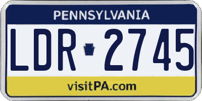 PA license plate LDR2745
