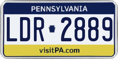 PA license plate LDR2889