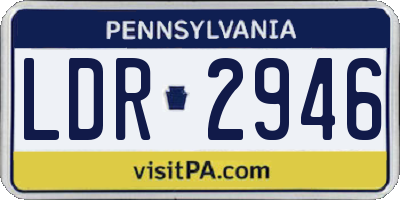 PA license plate LDR2946
