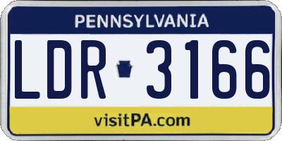 PA license plate LDR3166