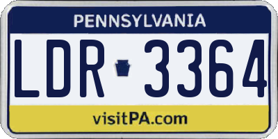 PA license plate LDR3364