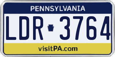PA license plate LDR3764