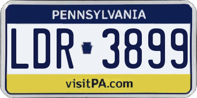 PA license plate LDR3899