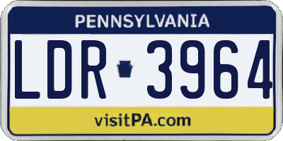 PA license plate LDR3964