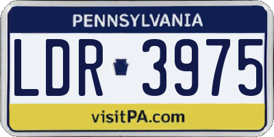 PA license plate LDR3975