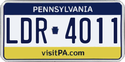 PA license plate LDR4011