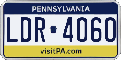 PA license plate LDR4060
