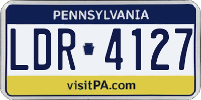 PA license plate LDR4127