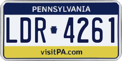 PA license plate LDR4261