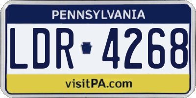 PA license plate LDR4268