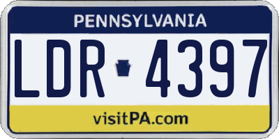 PA license plate LDR4397