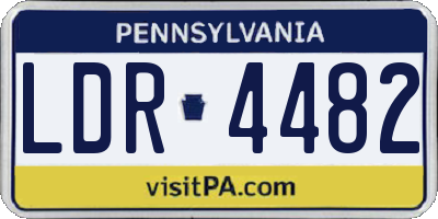 PA license plate LDR4482