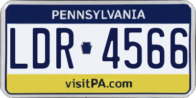 PA license plate LDR4566