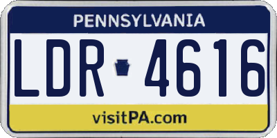 PA license plate LDR4616