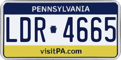 PA license plate LDR4665