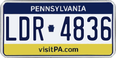 PA license plate LDR4836