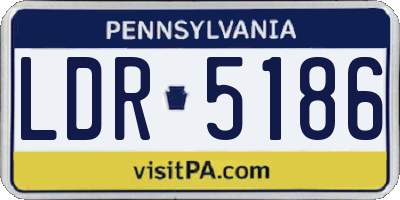 PA license plate LDR5186