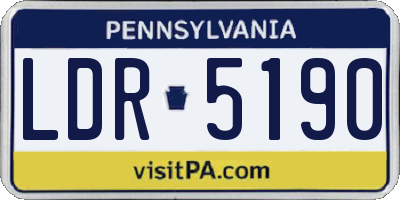 PA license plate LDR5190