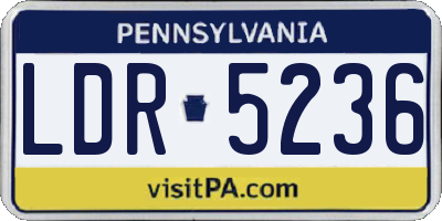 PA license plate LDR5236