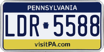 PA license plate LDR5588