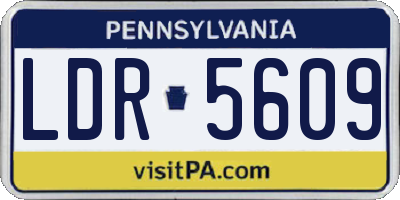 PA license plate LDR5609