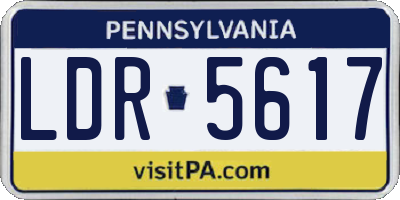 PA license plate LDR5617