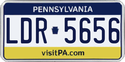 PA license plate LDR5656