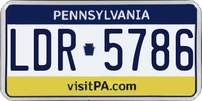 PA license plate LDR5786