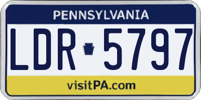 PA license plate LDR5797