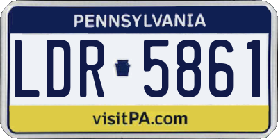 PA license plate LDR5861