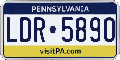 PA license plate LDR5890