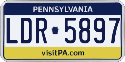 PA license plate LDR5897