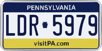PA license plate LDR5979