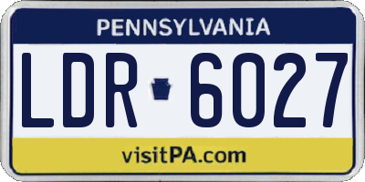 PA license plate LDR6027