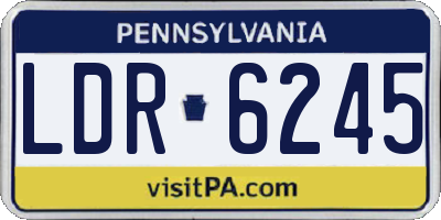 PA license plate LDR6245