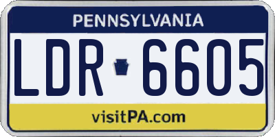 PA license plate LDR6605