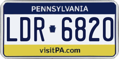 PA license plate LDR6820