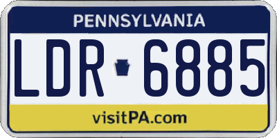 PA license plate LDR6885