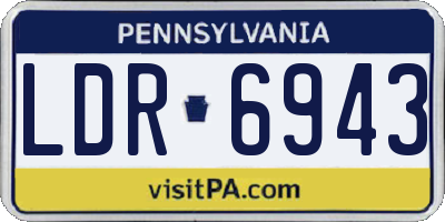 PA license plate LDR6943
