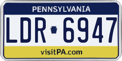 PA license plate LDR6947