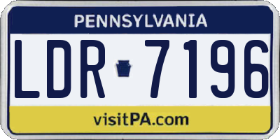PA license plate LDR7196