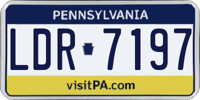 PA license plate LDR7197