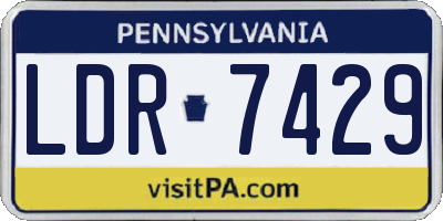 PA license plate LDR7429