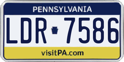 PA license plate LDR7586