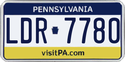 PA license plate LDR7780