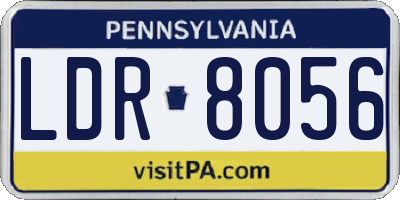 PA license plate LDR8056