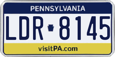 PA license plate LDR8145
