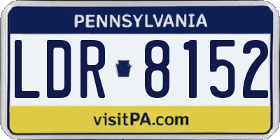 PA license plate LDR8152