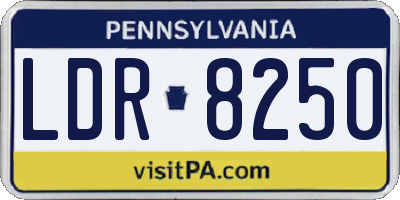PA license plate LDR8250