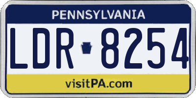PA license plate LDR8254